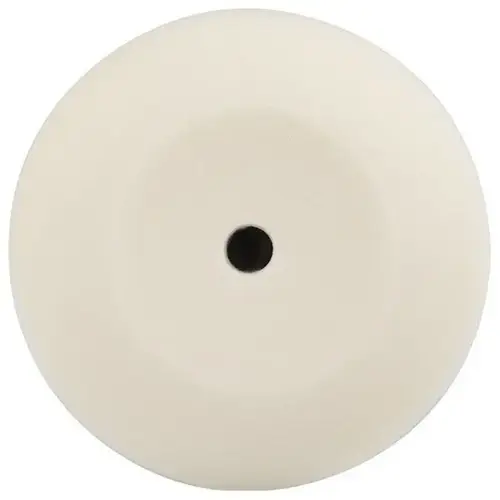 Foam Polish Buffing Pad, 8-1/2 in Dia, Medium Density Softer Foam Pad, White