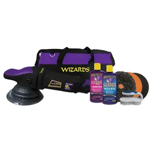 WIZARDS DA21HDKIT Dual Action Big Throw Polisher and SSR Kit Combo, 3/4 in Arbor/Shank