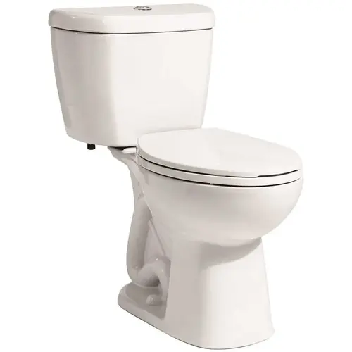 0.8 GPF Ultra-High-Efficiency Single Flush Elongated Toilet in White