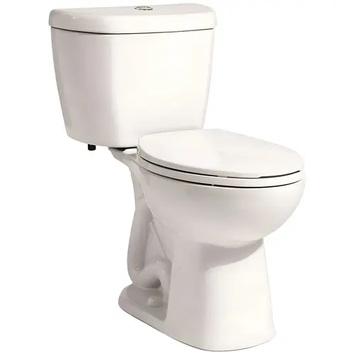 0.8 GPF Ultra-High-Efficiency Single Flush Elongated Toilet in White
