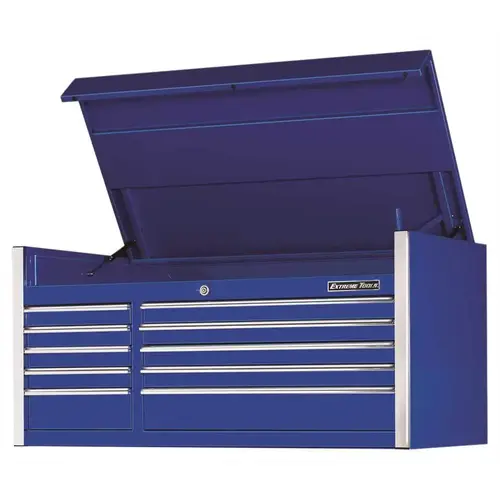 EX Professional Series 55 in. 10-Drawer Top Chest in Blue