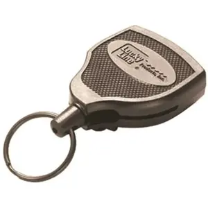 LUCKY LINE 4365 Super 48 Retractable Key Chain Clip-On Black