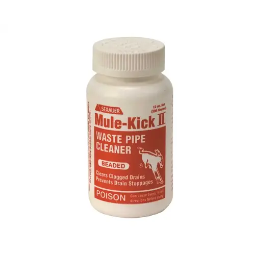 II CAUSTIC WASTE PIPE CLEANER, 12 OZ. SIZE White