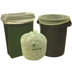 Natur-Bag NT1025-X-00011 45 gal. Compostable Trash Bags, 38 in. x 48 in., 1.0 MIL, Green - pack of 100