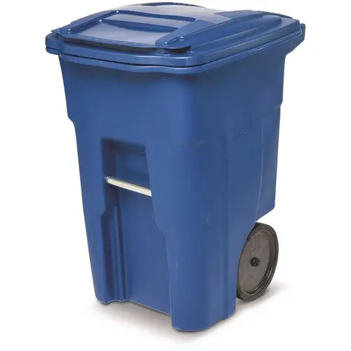48 Gal. Trash Can Blue with Quiet Wheels and Lid 48 Gal. Trash Can Blue with Quiet Wheels and Lid