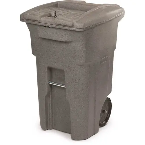 64 Gal. Document Trash Can W/ Wheels And Lid Lock (Graystone) 64 Gal. Document Trash Can W/ Wheels And Lid Lock (Graystone)