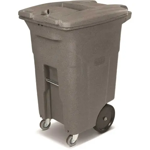 64 Gal. Graystone Document Trash Can with Wheels and Lid Lock (2 Caster Wheels, 2 Stationary Wheels) 64 Gal. Graystone Document Trash Can with Wheels and Lid Lock (2 Caster Wheels, 2 Stationary Wheels)