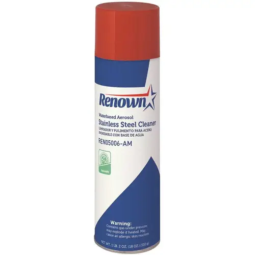 Stainless Steel 18 oz. Cleaner Water Based Aerosol Stainless Steel 18 oz. Cleaner Water Based Aerosol