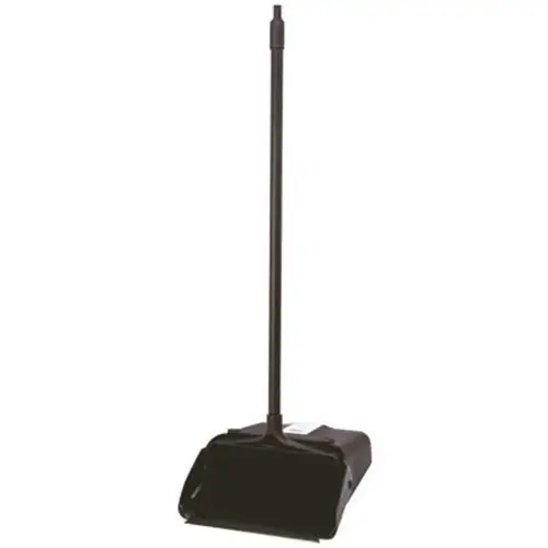 13 in. Black Upright Lobby Dust Pan without Lid
