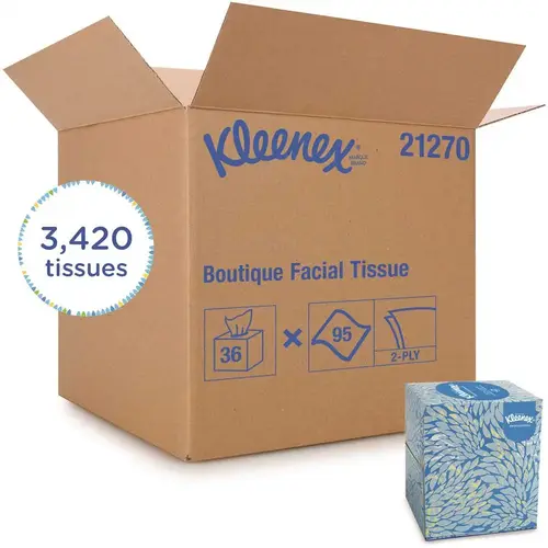 Facial Tissue Cube Upright Face Tissue Box (, 95 Tissues/Box, 3,420 Tissues/Case) White - pack of 36 Facial Tissue Cube Upright Face Tissue Box (, 95 Tissues/Box, 3,420 Tissues/Case) White - pack of 36