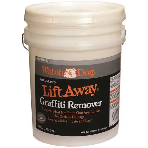WATCH DOG LIFT AWAY NON POROUS SURFACE GRAFFITI REMOVER, 5 GALLON WATCH DOG LIFT AWAY NON POROUS SURFACE GRAFFITI REMOVER, 5 GALLON