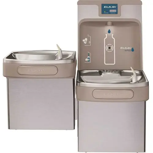 Filtered 8 GPH EZH2O ADA Stainless Steel Bi-Level Drinking Fountain with Bottle Filling Station Filtered 8 GPH EZH2O ADA Stainless Steel Bi-Level Drinking Fountain with Bottle Filling Station