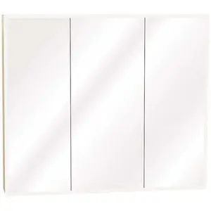 Zenith M30 Medicine Cabinet, 29-5/8 in OAW, 4-1/4 in OAD, 25-3/8 in OAH, Wood, Clear, 3-Shelf, 3-Door