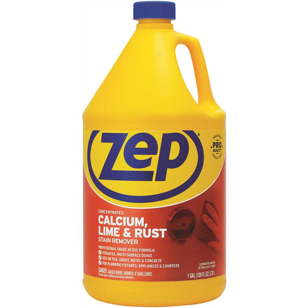 Zep, Inc. ZUCAL128 Concentrated Calcium, Lime and Rust Stain Remover, 1 gal, Bottle