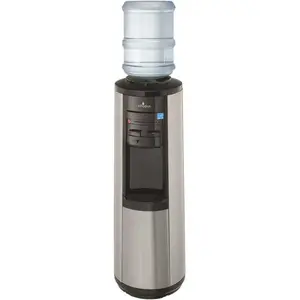 Glacier Bay VWD5446BLS 3-5 Gal. Hot/Room/Cold Temperature Top Load Water Cooler Dispenser with Kettle Feature in Stainless Steel/Black