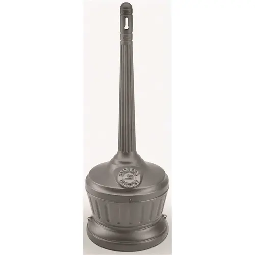 Smoker's Outpost 4 Gal. Gray Standard Cigarette Receptacle Outdoor Ashtray Smoker's Outpost 4 Gal. Gray Standard Cigarette Receptacle Outdoor Ashtray