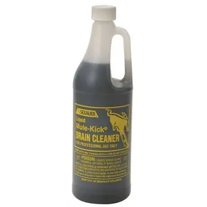 Mule Kick 25-1011R DRAIN CLEANER LIQUID, QUART Dark Brown Black - pack of 12