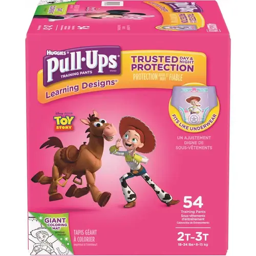 Pull-Ups Learning Designs Potty Training Pants for Girls, 2T-3T (18 - 34 lbs.)(Packaging May Vary) Pink Pull-Ups Learning Designs Potty Training Pants for Girls, 2T-3T (18 - 34 lbs.)(Packaging May Vary) Pink