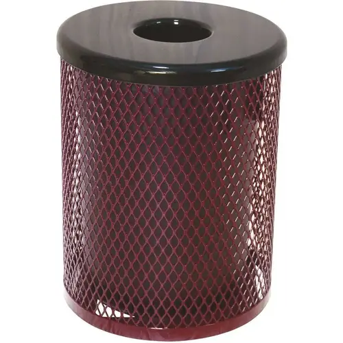 Everest 32 Gal. Burgundy Trash Receptacle with Flat Top Color/Finish Family Everest 32 Gal. Burgundy Trash Receptacle with Flat Top Color/Finish Family