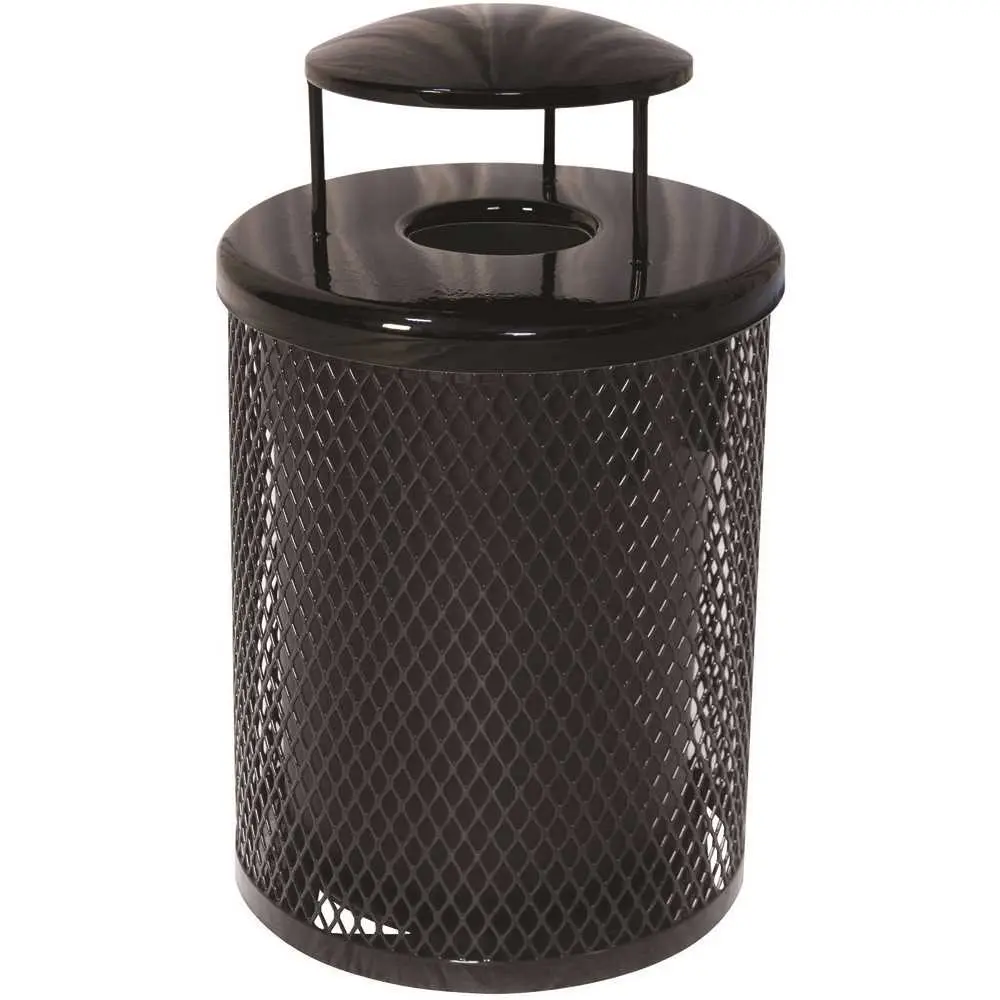 National Brand Alternative Everest 32 Gal. Black Trash Receptacle with Rain Bonnet Color/Finish Family 398-5003-2 National Brand Alternative Everest 32 Gal. Black Trash Receptacle with Rain Bonnet Color/Finish Family 398-5003-2