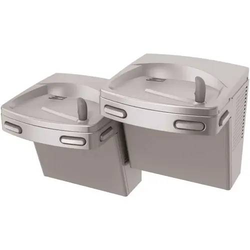 Barrier-Free Split-Level Versacooler II Push-Button Refrigerated Drinking Fountain Faucet in Stainless Steel