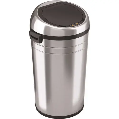 23 Gal. Round Sensor Stainless Steel Trash Can Silver 23 Gal. Round Sensor Stainless Steel Trash Can Silver
