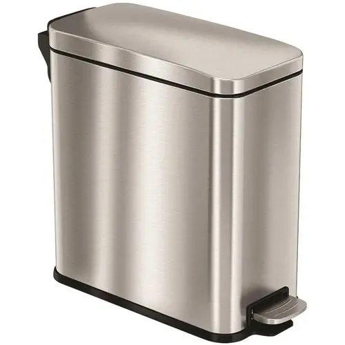 3 Gal. Stainless Steel Step Trash Can with Plastic Liner Silver 3 Gal. Stainless Steel Step Trash Can with Plastic Liner Silver