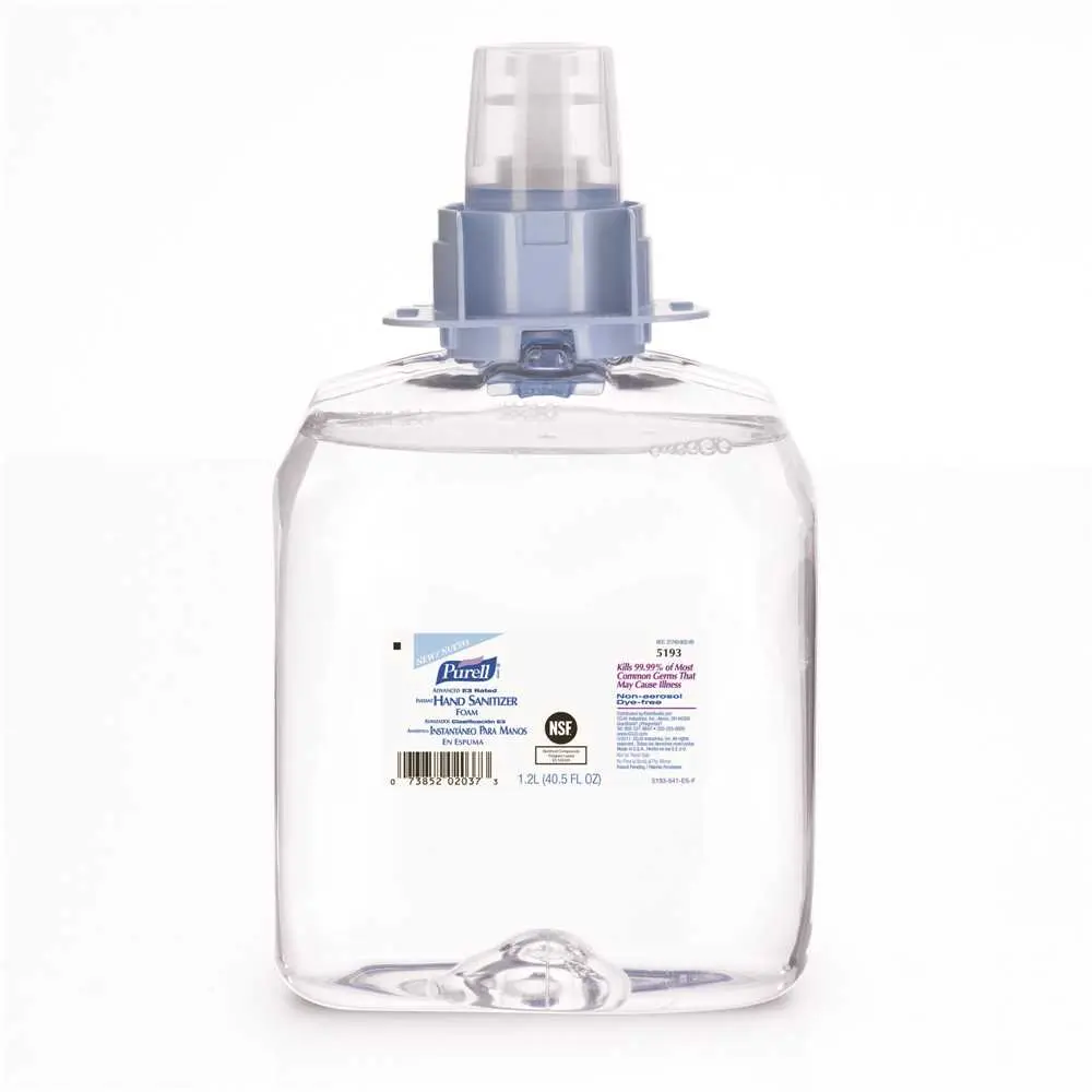PURELL Advanced 1200 mL Fragrance Free E3 Rated Foam Hand Sanitizer Dispenser Refill Clear - pack of 4 5193-04 PURELL Advanced 1200 mL Fragrance Free E3 Rated Foam Hand Sanitizer Dispenser Refill Clear - pack of 4 5193-04