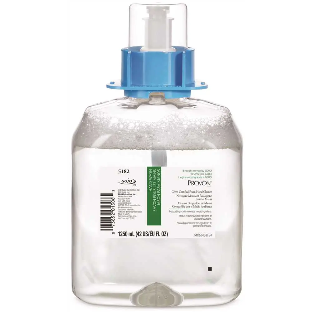 PROVON Green Certified 1250 mL Fragrance Free Foam Hand Soap Cleaner Dispenser Refill Clear - pack of 4 5182-04 PROVON Green Certified 1250 mL Fragrance Free Foam Hand Soap Cleaner Dispenser Refill Clear - pack of 4 5182-04