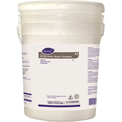 Rinse A5 5 Gal. Surfactant Dish Machine Rinse Aid Blue