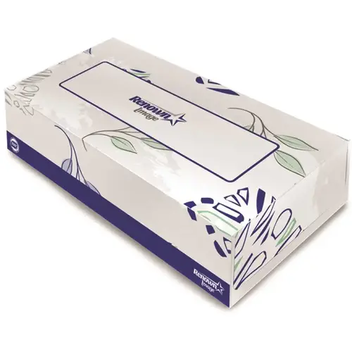 Premium 2-Ply Flat Box Facial Tissue Bright White - pack of 30