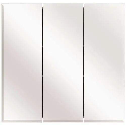 30-3/8 in. W x 30-3/16 in. H Frameless Surface-Mount Tri-View Bathroom Medicine Cabinet White 30-3/8 in. W x 30-3/16 in. H Frameless Surface-Mount Tri-View Bathroom Medicine Cabinet White