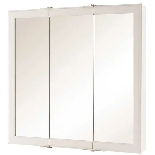 30 in. W x 29 in. H Fog Free Framed Surface-Mount Tri-View Bathroom Medicine Cabinet in White 30 in. W x 29 in. H Fog Free Framed Surface-Mount Tri-View Bathroom Medicine Cabinet in White