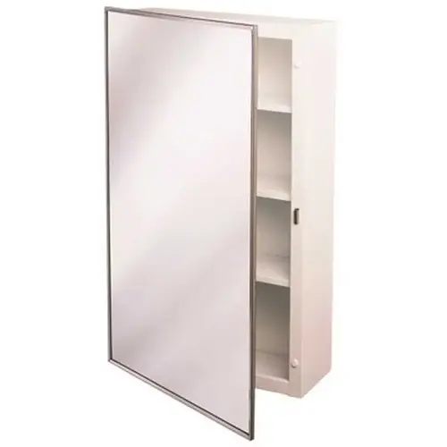 16 in. x 22 in. Surface Mount Medicine Cabinet in Chrome Sliver 16 in. x 22 in. Surface Mount Medicine Cabinet in Chrome Sliver