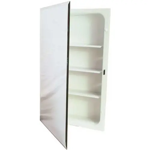 16 in. x 20 in. Recessed Medicine Cabinet in White Sliver 16 in. x 20 in. Recessed Medicine Cabinet in White Sliver