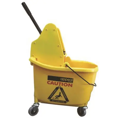 35 Qt. Yellow Capacity Down-Press Mop Bucket Combo