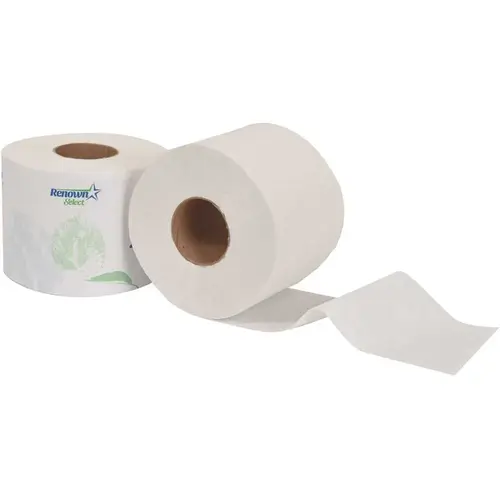 Single Roll Banded 2-Ply 3.75 in. x 4 in. Toilet Paper (616 Sheets per Roll ) White - pack of 48