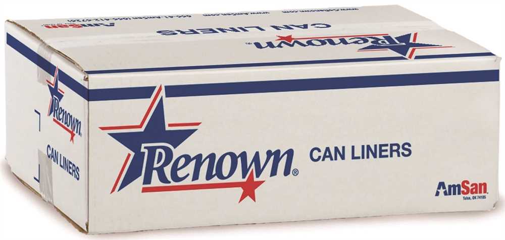 Renown REN14512 45 Gal. 12 mic 40 in. x 48 in. Natural Can Liner - pack of 250