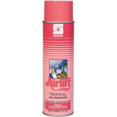 Airlift Tropical 16oz. Aerosol Can Tropical Scent Air Freshener Spary Clear Airlift Tropical 16oz. Aerosol Can Tropical Scent Air Freshener Spary Clear