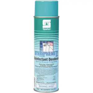Steriphene II 607500 Brand 15oz. Aerosol Can Spring Breeze Scent Disinfectant Deodorant Clear