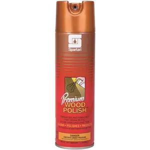 SPARTAN CHEMICAL COMPANY 611000 16oz. Aerosol Can Lemon Scent Premium Wood Polish White