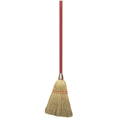 34 in. Blended Lobby Corn Broom Tan