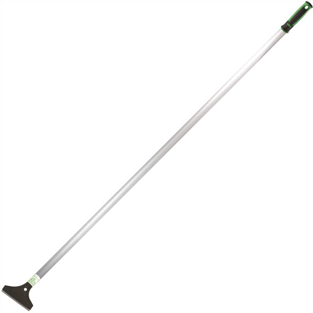 Unger LH12C Light Duty Long Handle Scraper, 4 in Blade, 48 in Handle, Angled