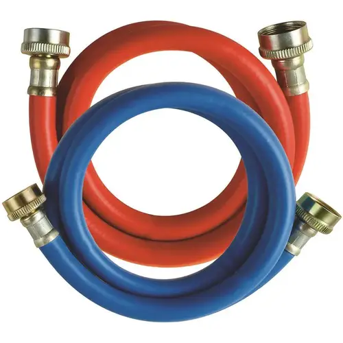 4 ft. Red and Blue PVC Washing Machine Fill Hose - Pair 4 ft. Red and Blue PVC Washing Machine Fill Hose - Pair