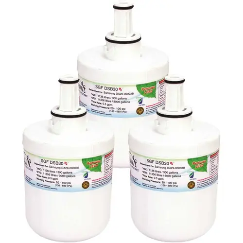 Replacement Water Filter for Samsung DA29-00003B - pack of 3