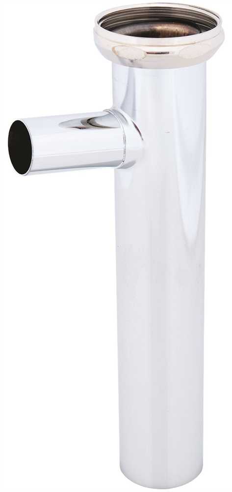 Keeney 47SN 1-1/2 in x 8 in 17-Gauge Brass Direct Connect Branch Tailpiece, Chrome