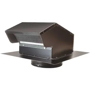 Master Flow GNV6BL 6 in. Goose Neck Vent Roof Cap in Black