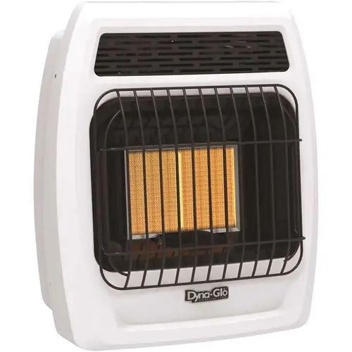 12,000 BTU Vent Free Infrared Natural Gas Thermostatic Wall Heater White/Black
