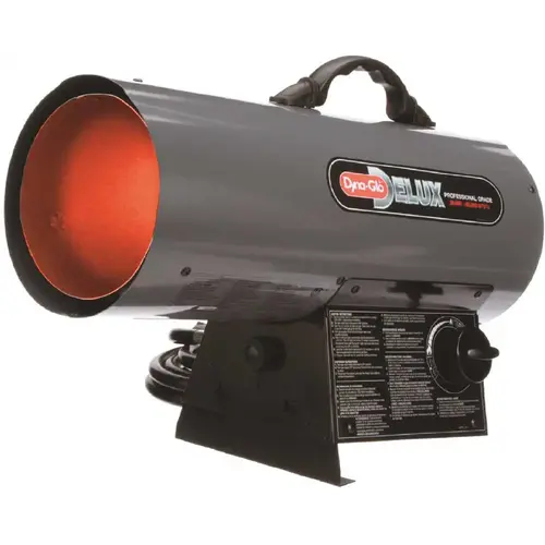 30K-60K BTU LP Forced Air Propane Portable Heater Gray