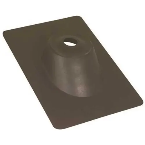 Water-Tite  Roof Flashing, 9-1/4 in. x 13 in. Hard Plastic Base with Elastomer Collar, For 2 in. Vent Pipe Black